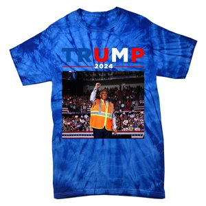 President Trump Garbage Truck Worker Vest Maga 2025 Tie-Dye T-Shirt