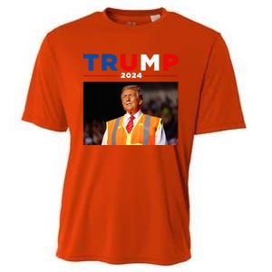 President Trump Garbage Truck Worker Vest Maga 2025 Cooling Performance Crew T-Shirt