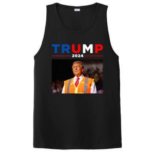 President Trump Garbage Truck Worker Vest Maga 2025 PosiCharge Competitor Tank