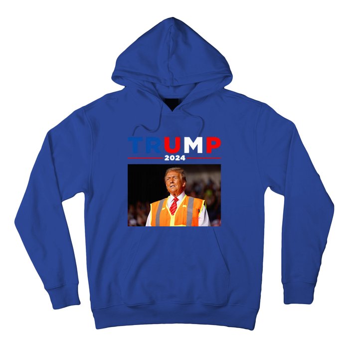 President Trump Garbage Truck Worker Vest Maga 2025 Hoodie