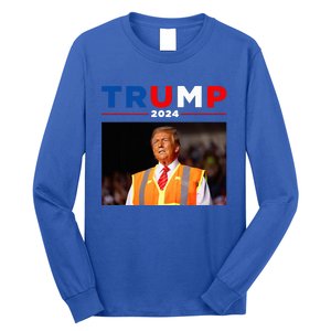 President Trump Garbage Truck Worker Vest Maga 2025 Long Sleeve Shirt