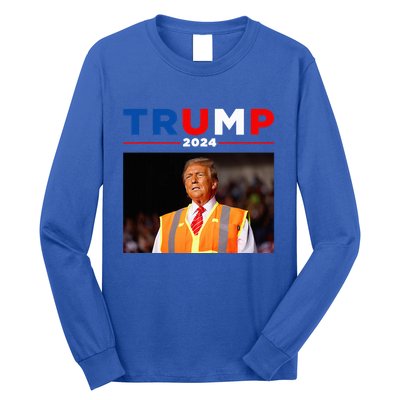 President Trump Garbage Truck Worker Vest Maga 2025 Long Sleeve Shirt
