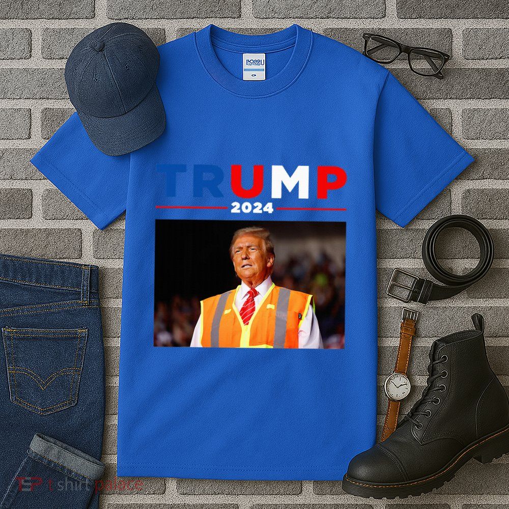 President Trump Garbage Truck Worker Vest Maga 2025 Tall T-Shirt