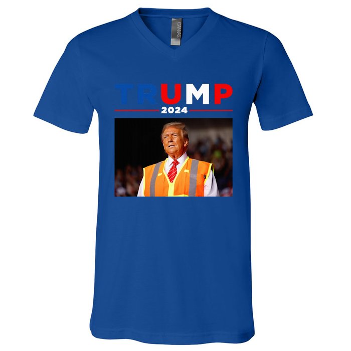 President Trump Garbage Truck Worker Vest Maga 2025 V-Neck T-Shirt