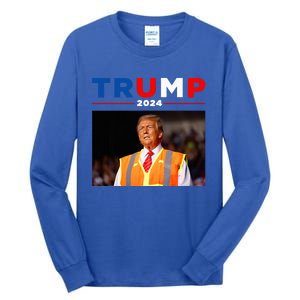 President Trump Garbage Truck Worker Vest Maga 2025 Tall Long Sleeve T-Shirt