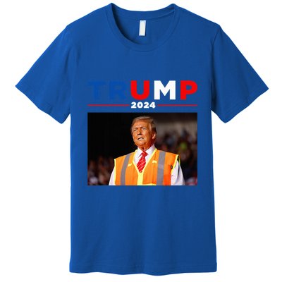 President Trump Garbage Truck Worker Vest Maga 2025 Premium T-Shirt