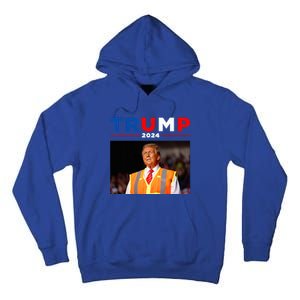 President Trump Garbage Truck Worker Vest Maga 2025 Tall Hoodie