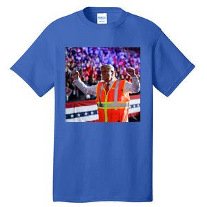 President Trump Garbage Truck Worker Vest Maga 2025 Tall T-Shirt