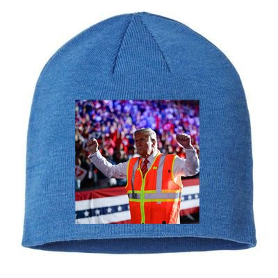 President Trump Garbage Truck Worker Vest Maga 2025 Sustainable Beanie