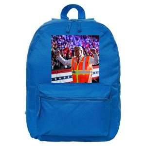 President Trump Garbage Truck Worker Vest Maga 2025 16 in Basic Backpack