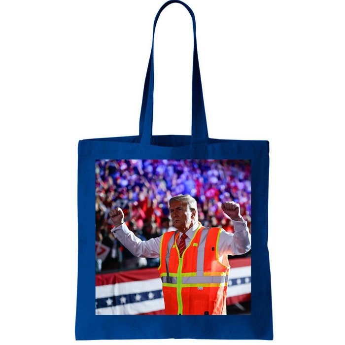 President Trump Garbage Truck Worker Vest Maga 2025 Tote Bag