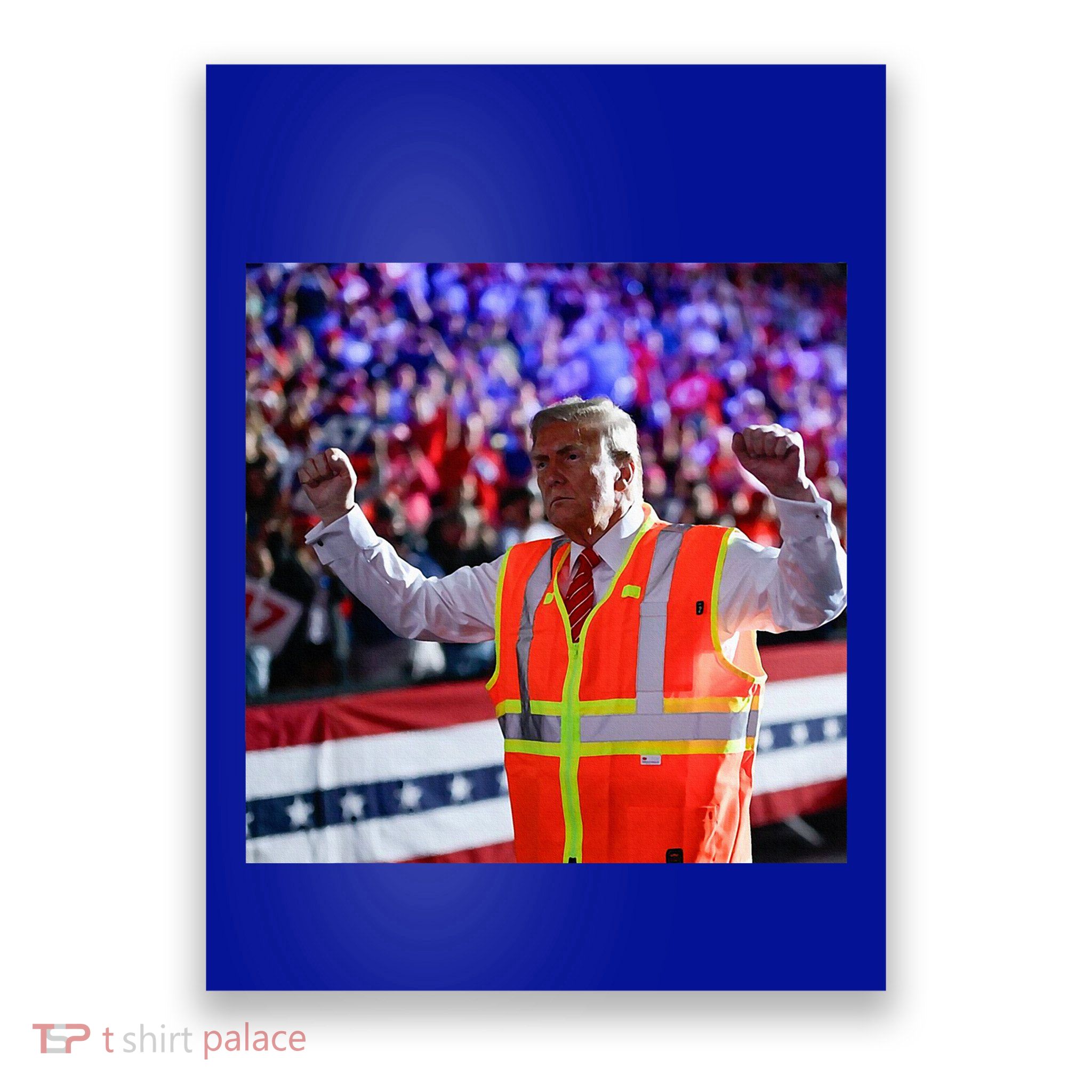 President Trump Garbage Truck Worker Vest Maga 2025 Poster