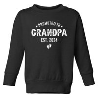 Promoted To Grandpa 2024 Soon To Be First Time Grandfather Toddler Sweatshirt