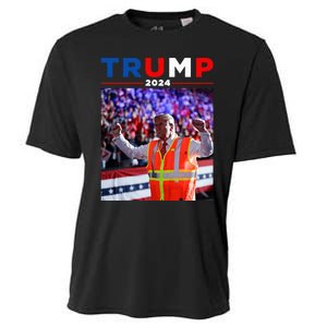 President Trump Garbage Truck Worker Vest Maga 2025 Cooling Performance Crew T-Shirt