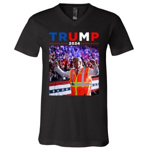 President Trump Garbage Truck Worker Vest Maga 2025 V-Neck T-Shirt