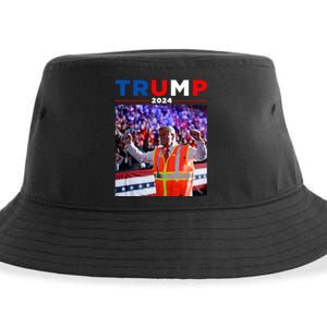 President Trump Garbage Truck Worker Vest Maga 2025 Sustainable Bucket Hat