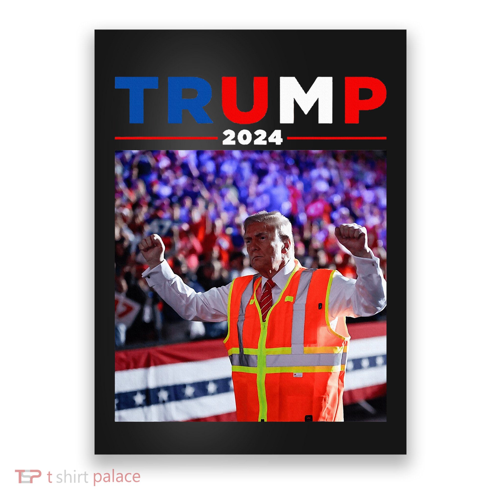 President Trump Garbage Truck Worker Vest Maga 2025 Poster