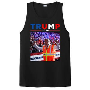 President Trump Garbage Truck Worker Vest Maga 2025 PosiCharge Competitor Tank