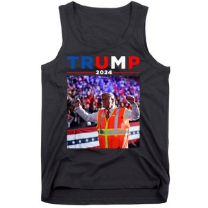 President Trump Garbage Truck Worker Vest Maga 2025 Tank Top