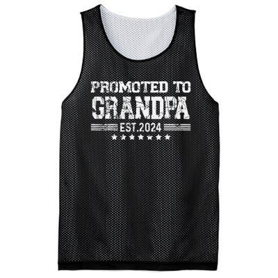 Promoted To Grandpa 2024 Soon To Be Popi Funny New Dad Mesh Reversible Basketball Jersey Tank