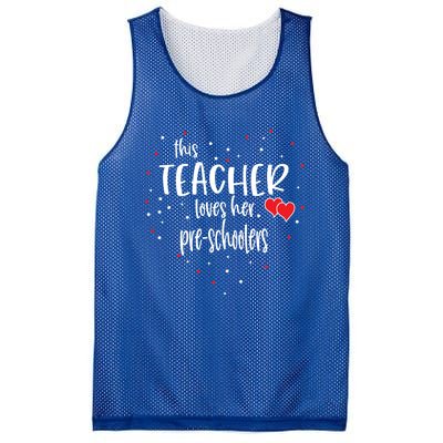 Preschool Teacher Gift Loves Her Preschooler Valentines Day Meaningful Gift Mesh Reversible Basketball Jersey Tank