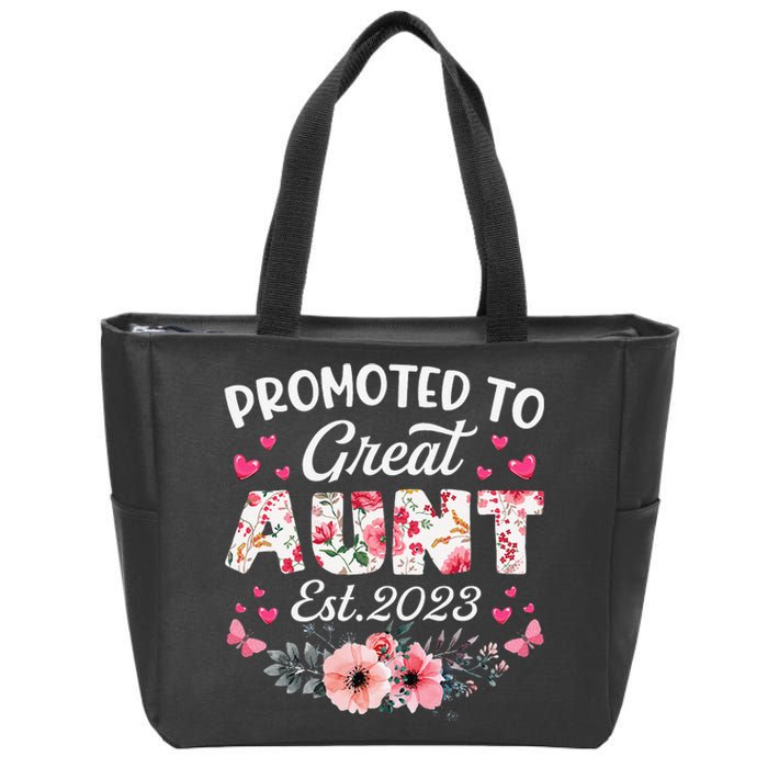 Promoted To Great Aunt Funny Pregnancy Mother's Day Zip Tote Bag