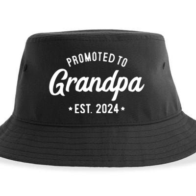 Promoted To Grandpa 2024 Soon To Be Grandfather New Grandpa Sustainable Bucket Hat