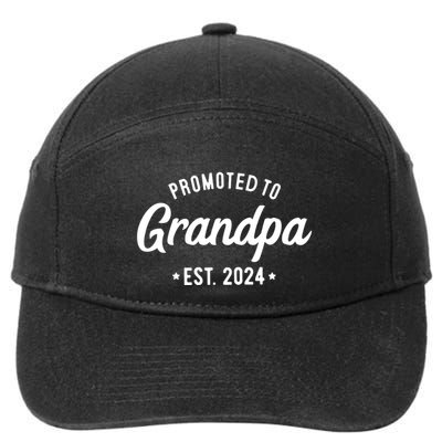 Promoted To Grandpa 2024 Soon To Be Grandfather New Grandpa 7-Panel Snapback Hat