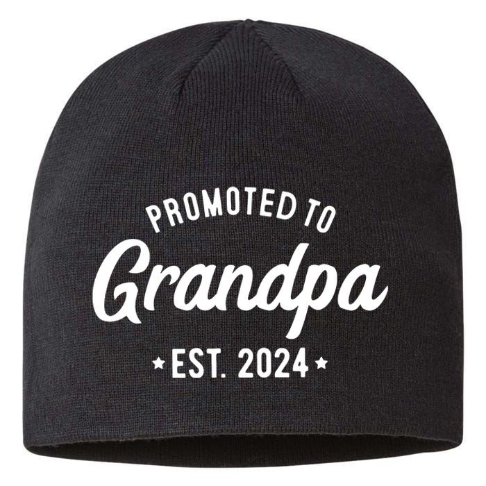 Promoted To Grandpa 2024 Soon To Be Grandfather New Grandpa Sustainable Beanie