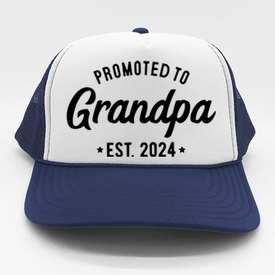 Promoted To Grandpa 2024 Soon To Be Grandfather New Grandpa Trucker Hat