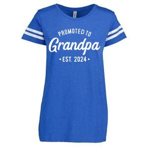 Promoted To Grandpa 2024 Soon To Be Grandfather New Grandpa Enza Ladies Jersey Football T-Shirt