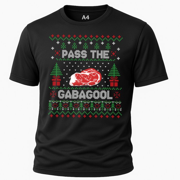 Pass The Gabagool Tacky Ugly Christmas Sweater For Women Cooling Performance Crew T-Shirt