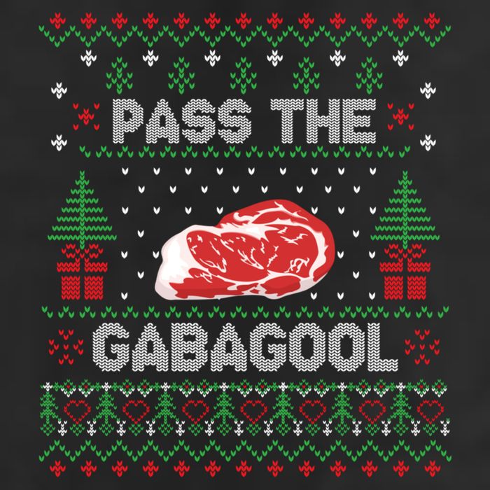 Pass The Gabagool Tacky Ugly Christmas Sweater For Women Adult Drive Performance Visor