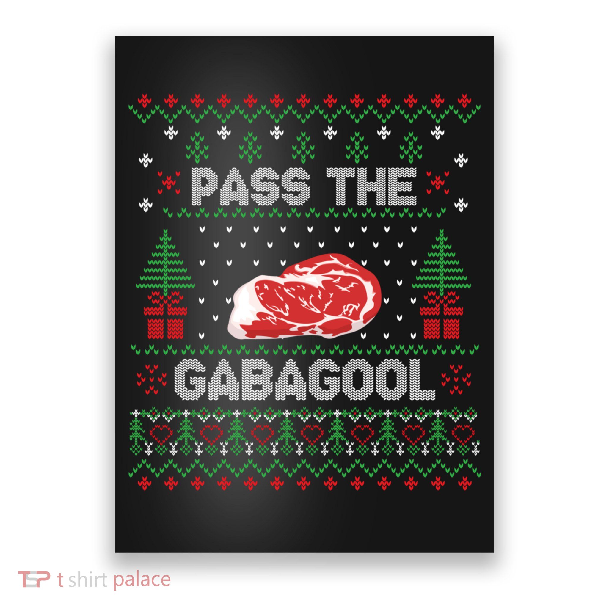 Pass The Gabagool Tacky Ugly Christmas Sweater For Women Poster