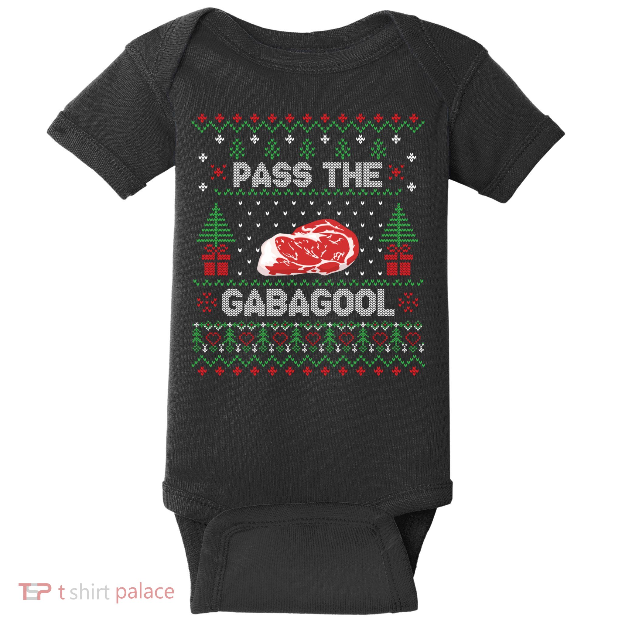 Pass The Gabagool Tacky Ugly Christmas Sweater For Women Baby Bodysuit