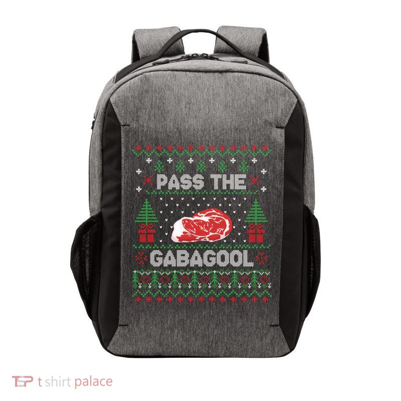 Pass The Gabagool Tacky Ugly Christmas Sweater For Women Vector Backpack