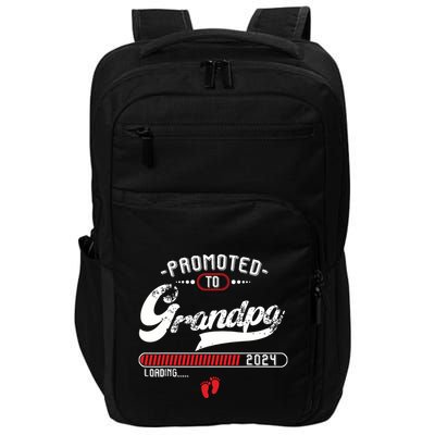 Promoted To Grandpa Est 2024 Loading Pregnancy Announcement Impact Tech Backpack