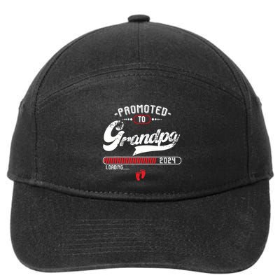 Promoted To Grandpa Est 2024 Loading Pregnancy Announcement 7-Panel Snapback Hat