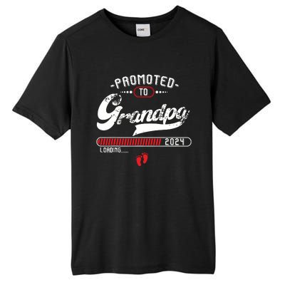 Promoted To Grandpa Est 2024 Loading Pregnancy Announcement Tall Fusion ChromaSoft Performance T-Shirt