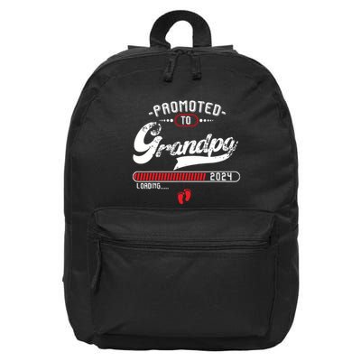 Promoted To Grandpa Est 2024 Loading Pregnancy Announcement 16 in Basic Backpack