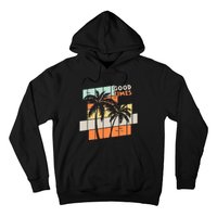 Palm Trees Good Times Retro Palm Trees Beach Summer Hoodie