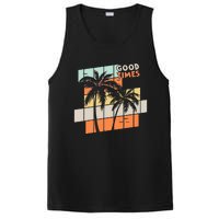 Palm Trees Good Times Retro Palm Trees Beach Summer PosiCharge Competitor Tank