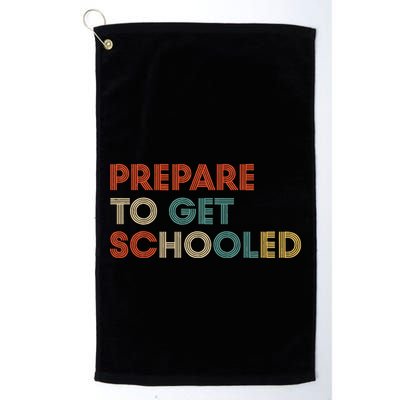Prepare to Get Schooled Funny Back to School Teacher Golf Towel