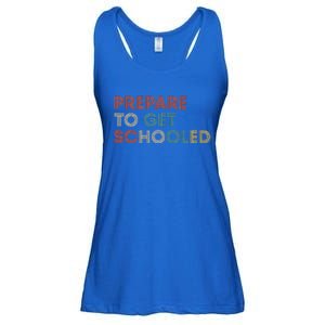 Prepare to Get Schooled Funny Back to School Teacher Ladies Essential Flowy Tank