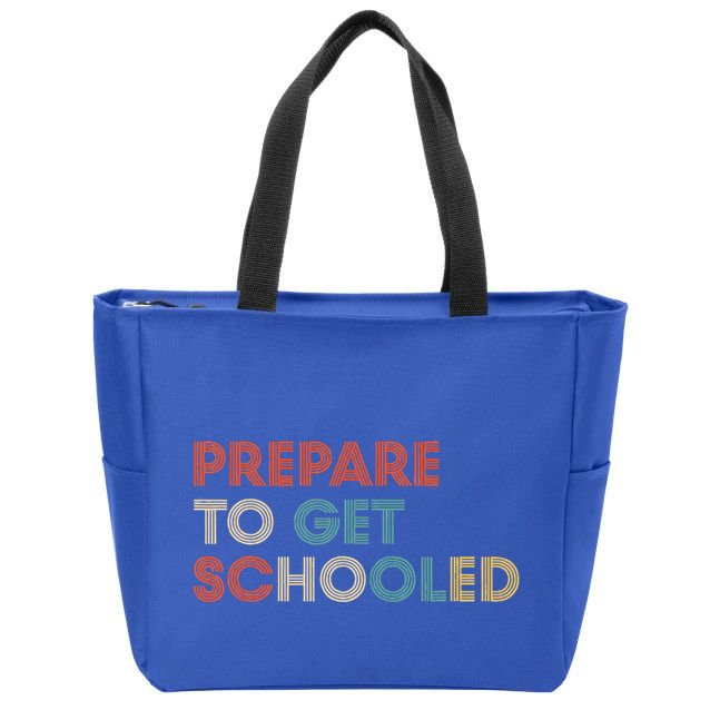 Prepare to Get Schooled Funny Back to School Teacher Zip Tote Bag