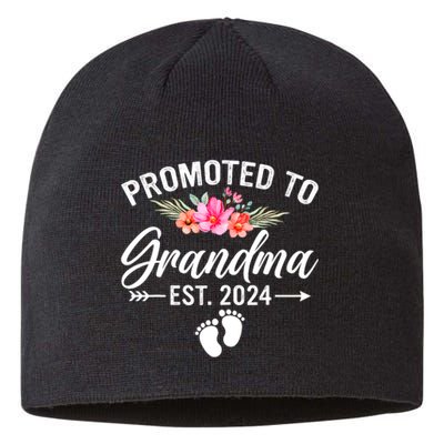 Promoted To Grandma 2024 First Time New Grandma Pregnancy Sustainable Beanie