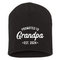 Promoted To Grandpa 2024 Soon To Be Grandfather New Grandpa Short Acrylic Beanie