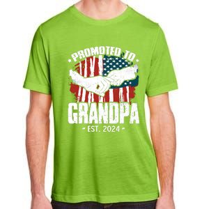 Promoted To Grandpa 2024 Patriotic Grandpa To Be Fathers Day Adult ChromaSoft Performance T-Shirt