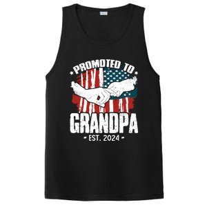 Promoted To Grandpa 2024 Patriotic Grandpa To Be Fathers Day PosiCharge Competitor Tank