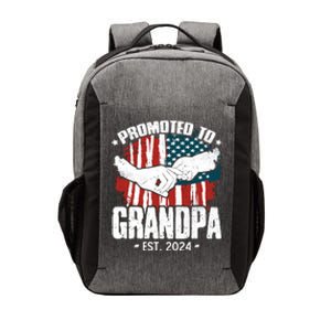 Promoted To Grandpa 2024 Patriotic Grandpa To Be Fathers Day Vector Backpack